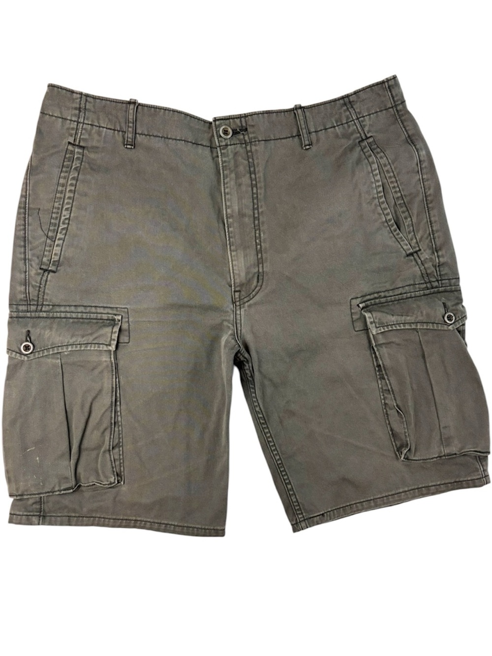 Levi’s Men’s Gray Washed Heavy Cotton White Tab Utility Carrier Cargo Shorts (36